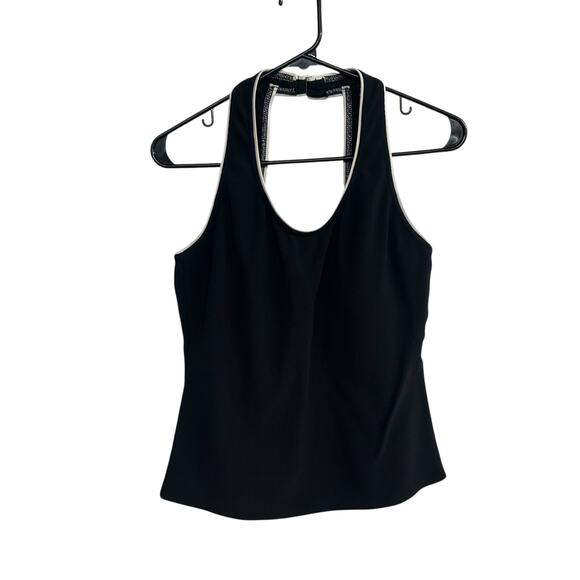 Minimalist Tennis Core Racerback Tank‎ Lands’ End Navy White Size 12 - Picture 1 of 6